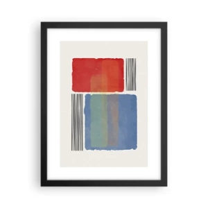 Plakat i sort ramme - Geometriens ånd og bogstav - 30x40 cm