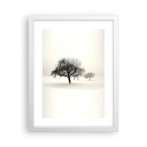 Plakat i hvid ramme - Vintersøvn - 30x40 cm