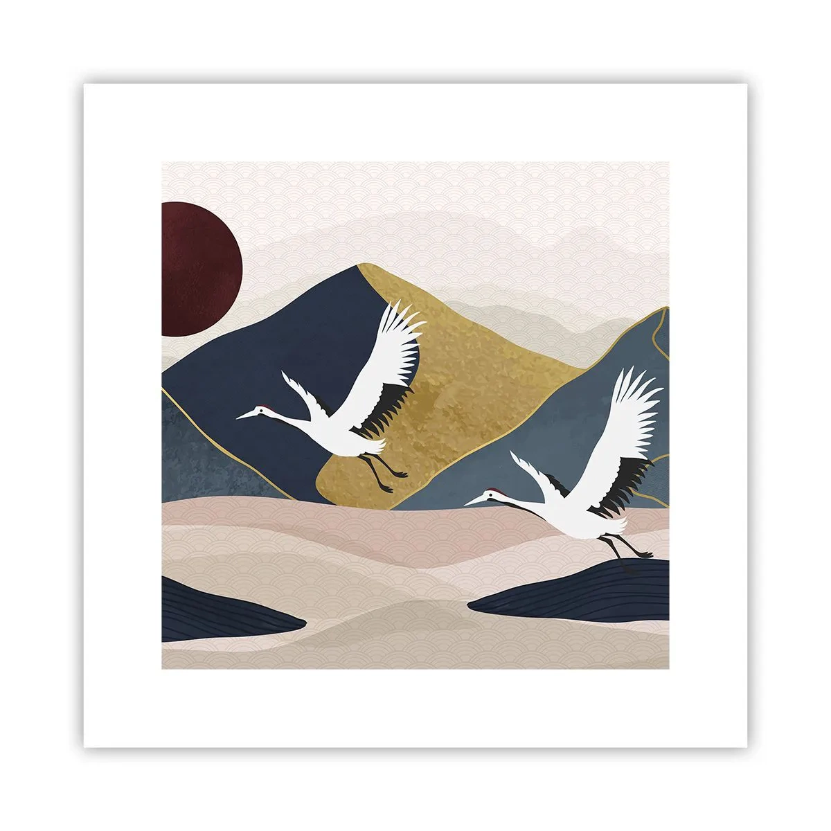 Plakat - Og dagen er igen FLØJET af sted - 30x30 cm