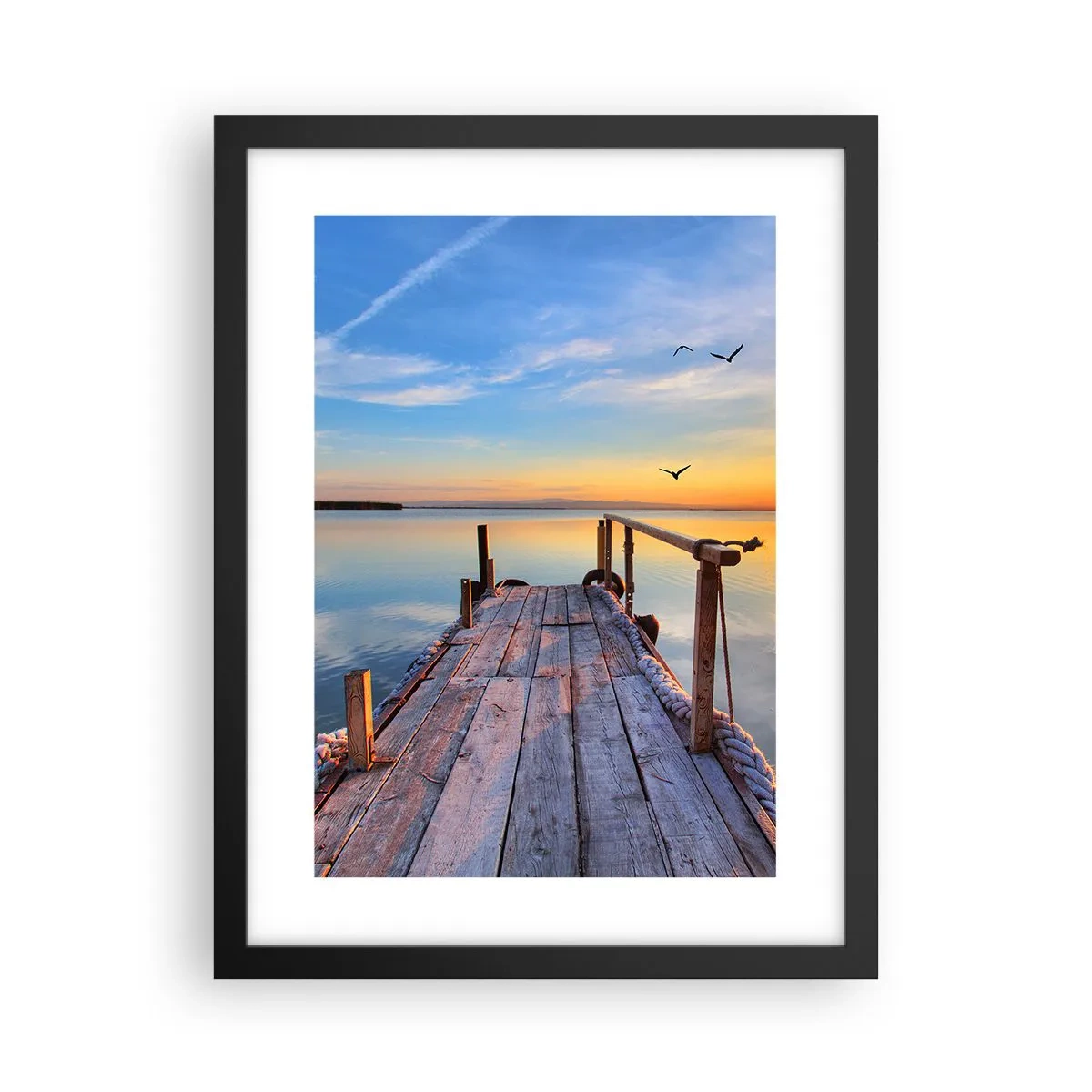 Plakat i sort ramme - Går fremad mod solen - 30x40 cm