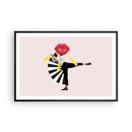 Plakat i sort ramme - Surrealistisk popkunst - 91x61 cm