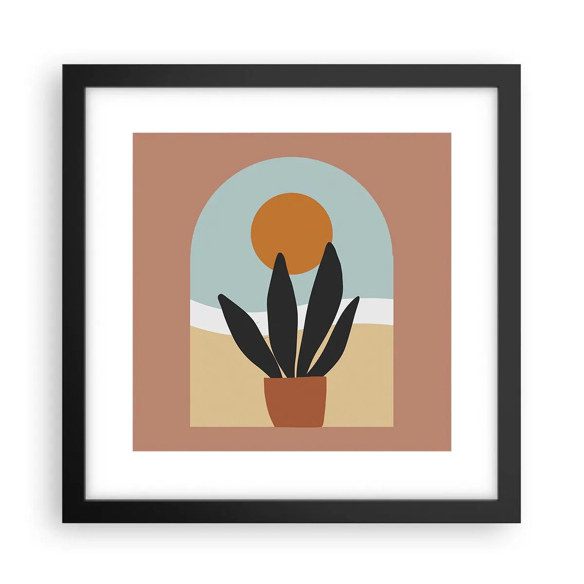 Plakat i sort ramme - Små glæder - 30x30 cm