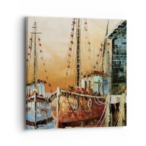 Lærredstryk - Billede på lærred - Fredelig tilbagevenden - 40x40 cm