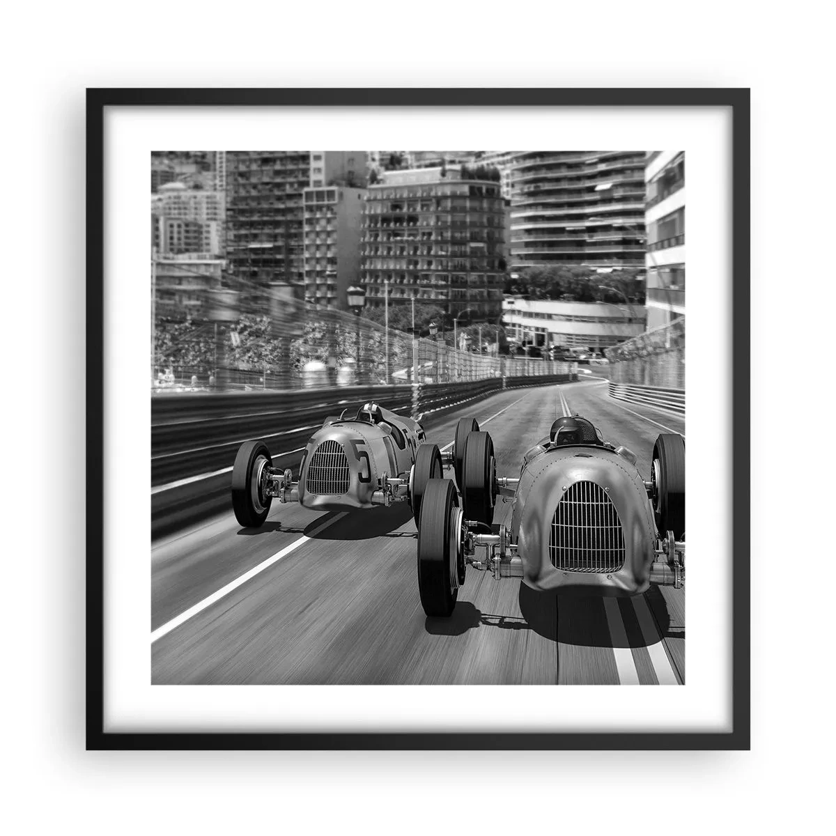 Plakat i sort ramme - Der var engang i Monte Carlo - 50x50 cm