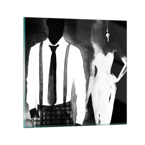 Billede på glas - I en noir-atmosfære - 70x70 cm