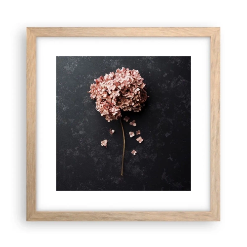 Plakat i ramme af lyst egetræ - Et virkelig romantisk tegn - 30x30 cm