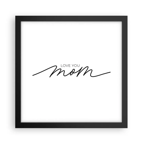 Plakat i sort ramme - Stor følelse - 30x30 cm