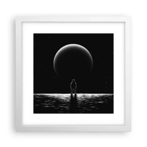 Plakat i hvid ramme - Ansigt til ansigt - 30x30 cm