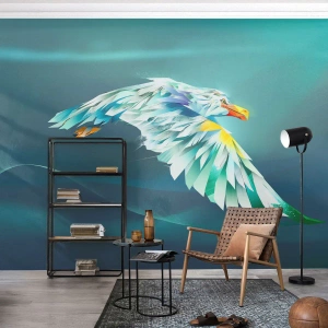 Fototapet Premium Canvas - Den ørnelignende kraft i din flugt - Abstraktion, Ørn, Fugl - 150x105 cm