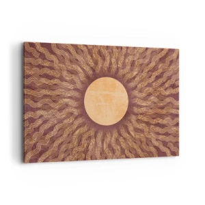 Lærredstryk - Billede på lærred - Ikon for solen - 120x80 cm