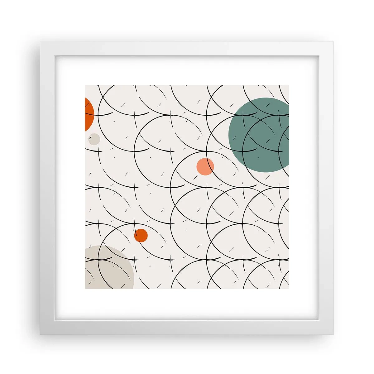 Plakat i hvid ramme - I popkunstens ånd - 30x30 cm