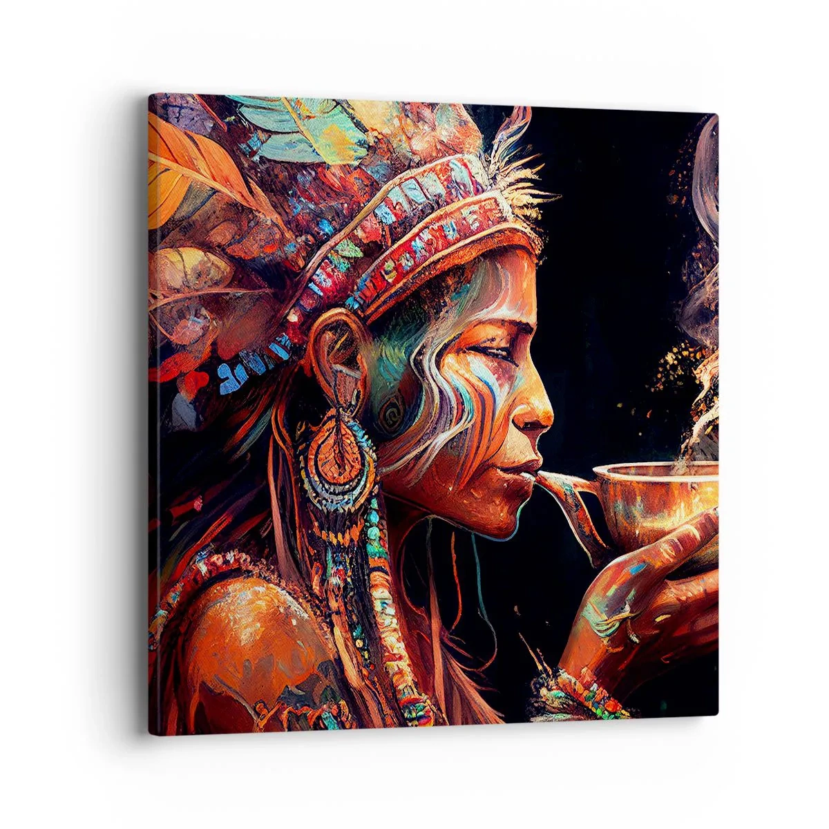 Lærredstryk - Billede på lærred - Et magisk ritual - 40x40 cm