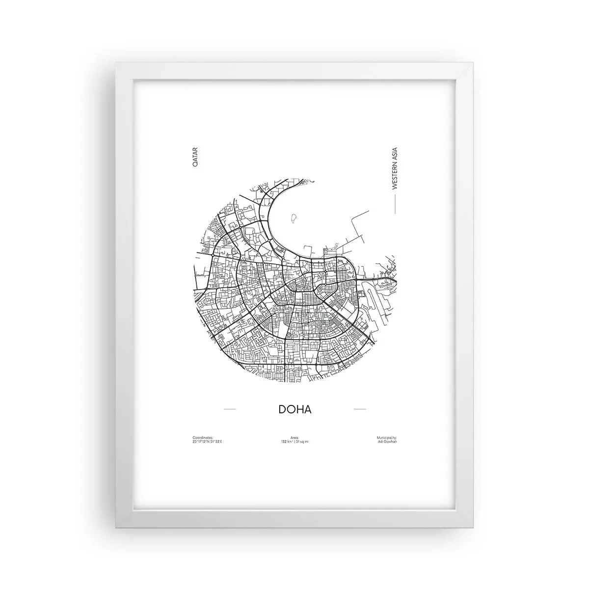 Plakat i hvid ramme - Dohas anatomi - 30x40 cm