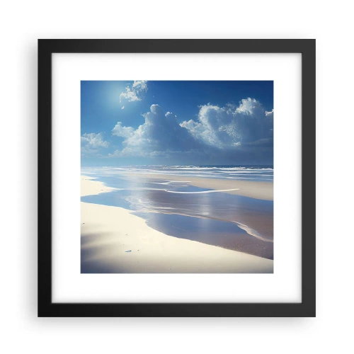 Plakat i sort ramme - Ferie i paradis - 30x30 cm