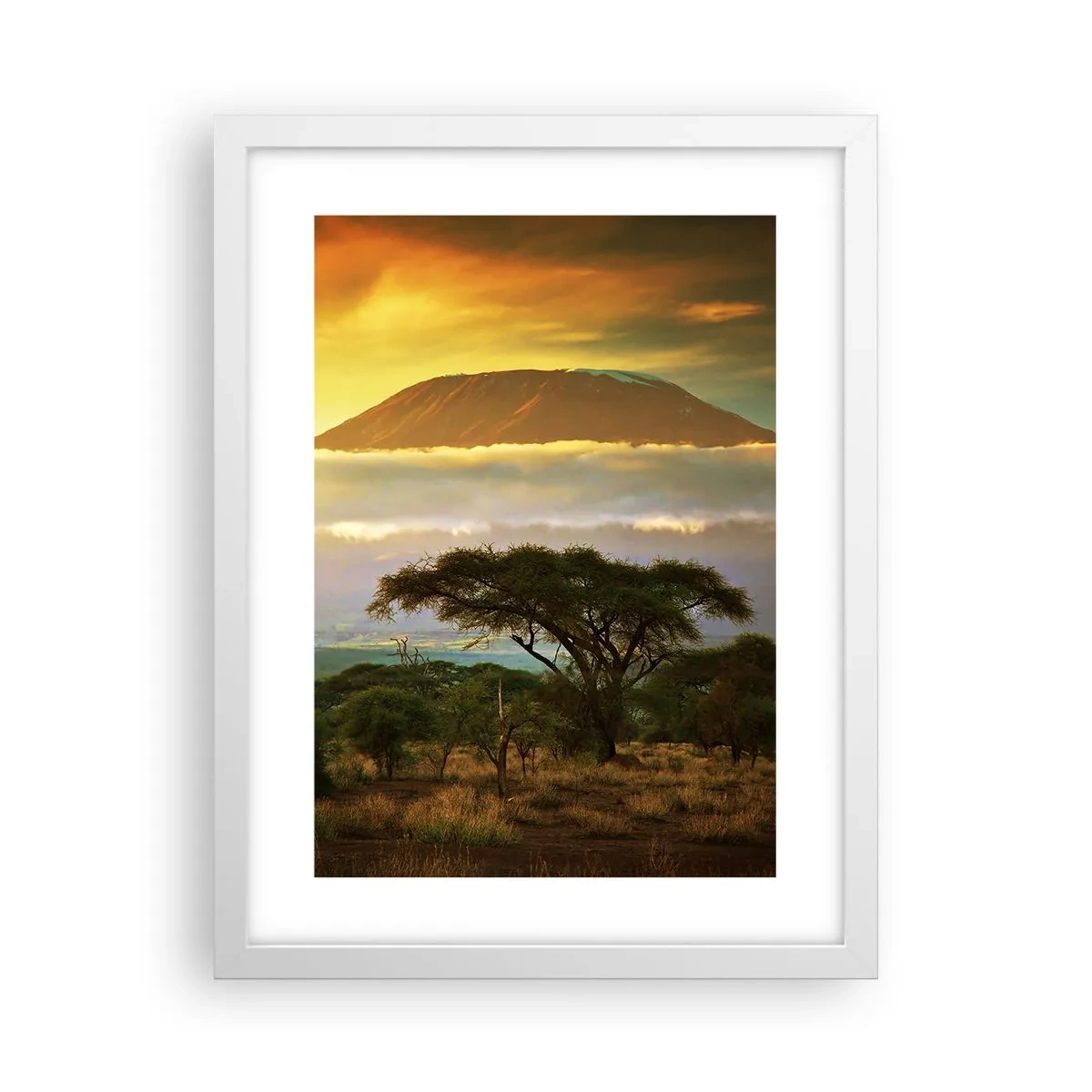 Plakat i hvid ramme - En rejsendes drøm - 30x40 cm