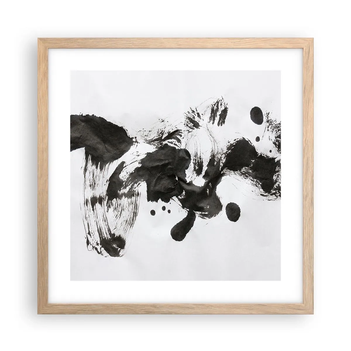 Plakat i ramme af lyst egetræ - En metode i galskaben? - 40x40 cm