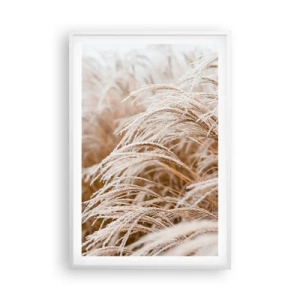 Plakat i hvid ramme - Bøjer sig for efterårssolen - 61x91 cm