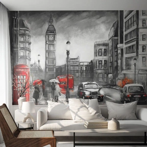 Fototapet Premium Canvas - Overhovedet ikke en grå by - London, By, Arkitektur - 450x315 cm