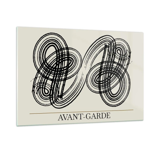 Billede på glas - Det kom ud spontant - 120x80 cm