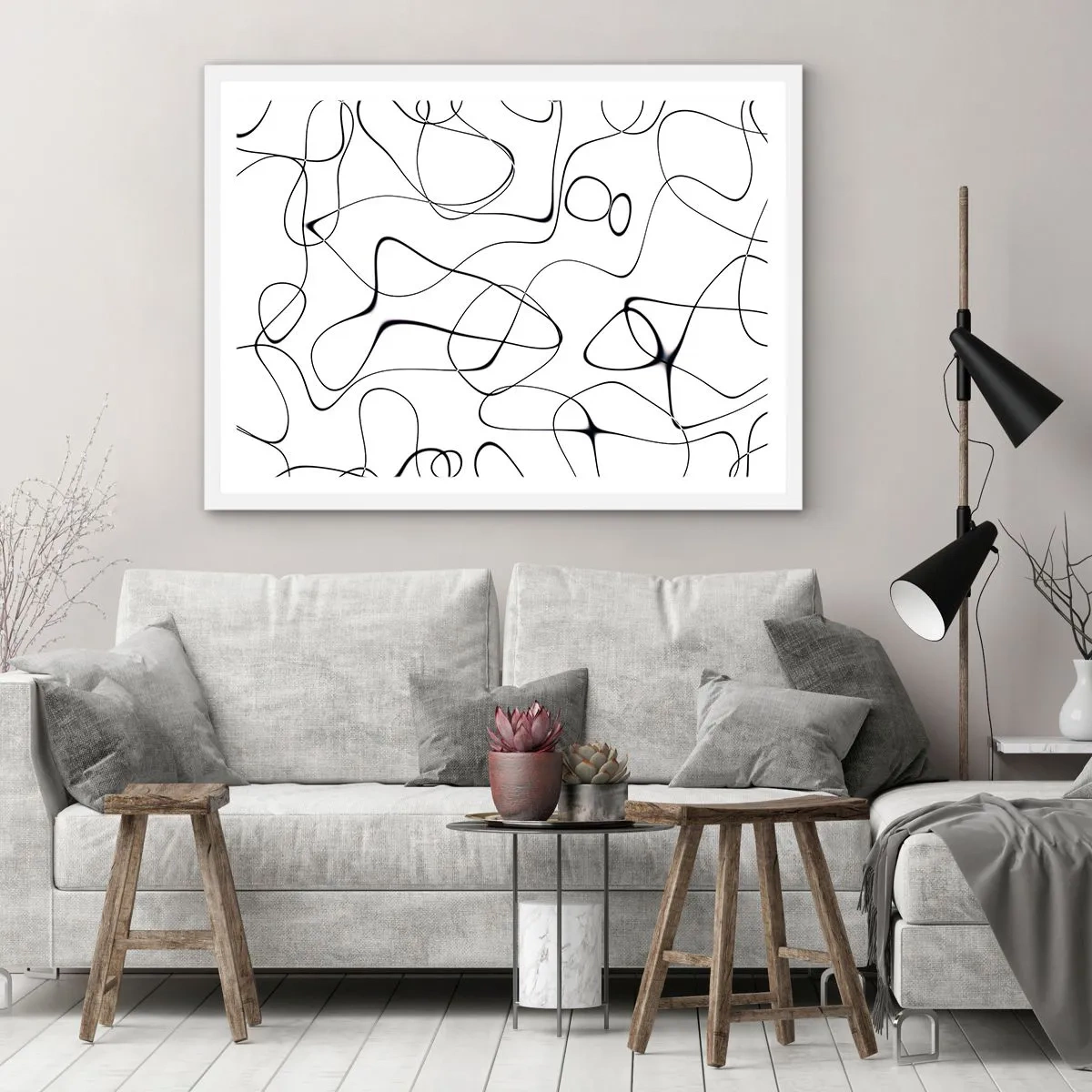 Plakat i hvid ramme - Livets veje, skæbnens omskiftelser - 50x40 cm