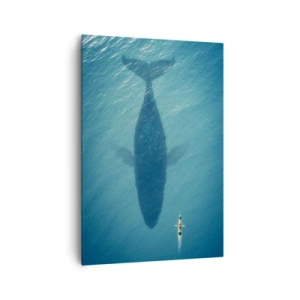 Lærredstryk - Billede på lærred - Møde på havet - 70x100 cm