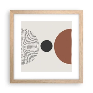 Plakat i ramme af lyst egetræ - I rampelyset - 30x30 cm