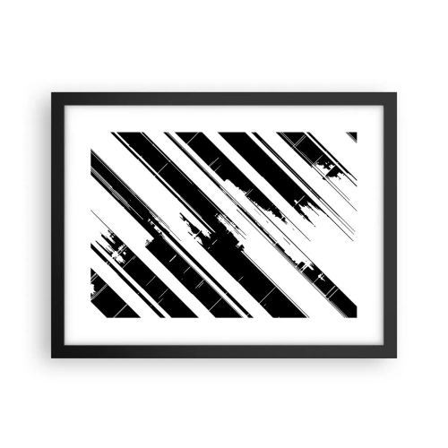 Plakat i sort ramme - Intens og dynamisk komposition - 40x30 cm