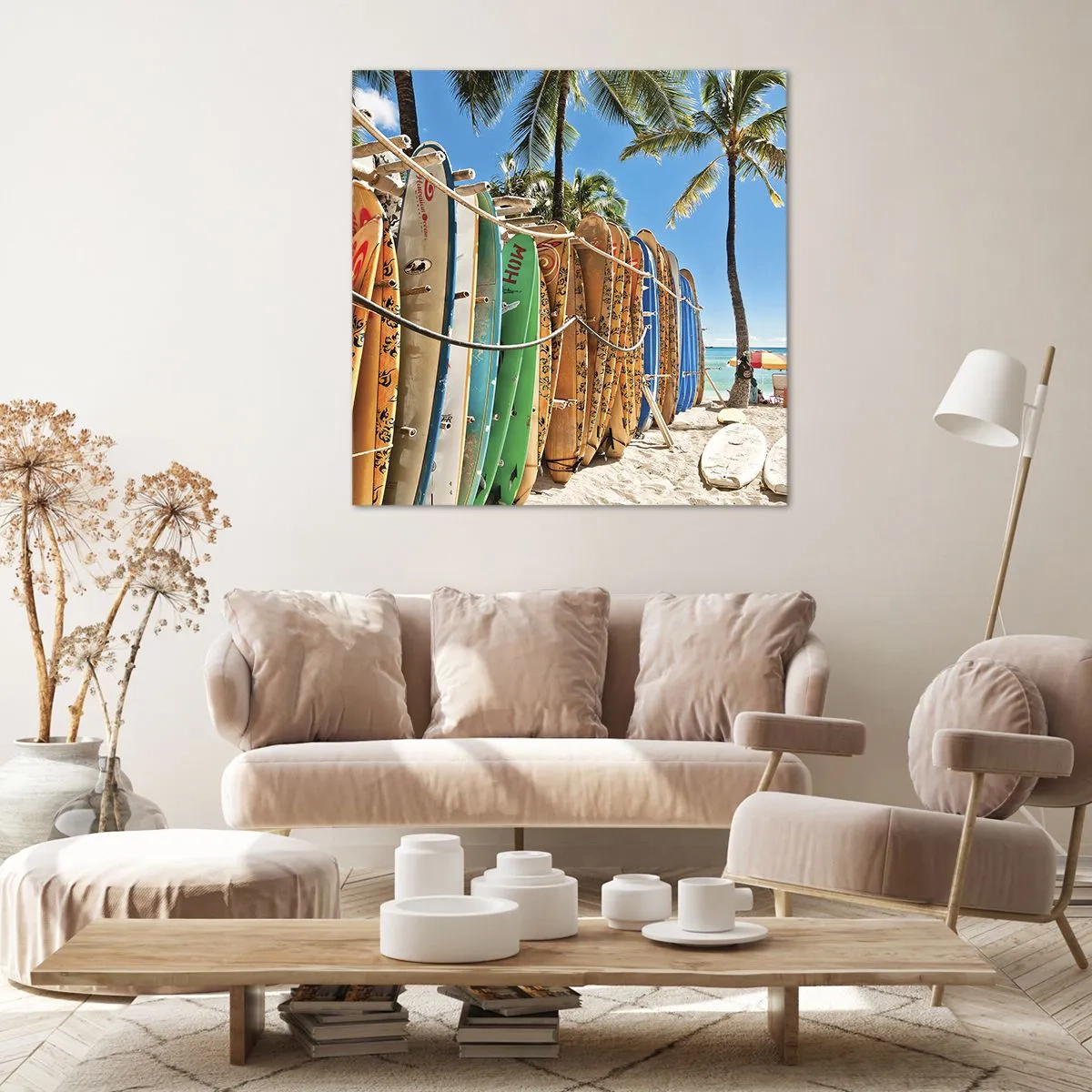 Lærredstryk - Billede på lærred - Solrig sjov - 60x60 cm