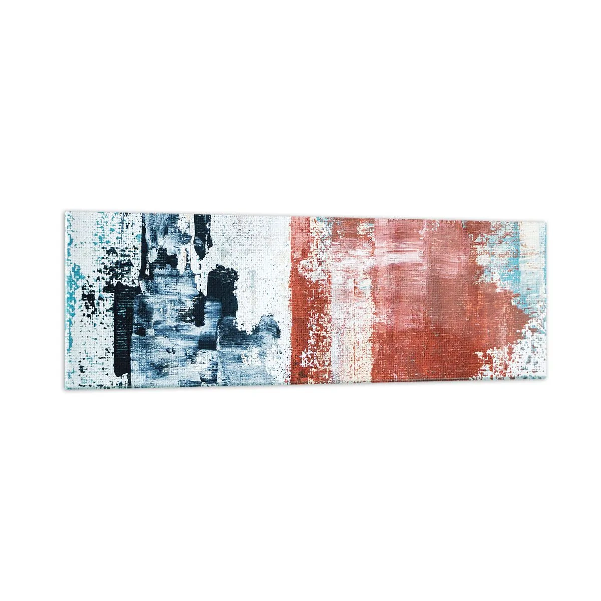 Billede på glas - Abstrakt halvt og halvt - 160x50 cm