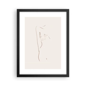 Plakat i sort ramme - Begærets form - 30x40 cm