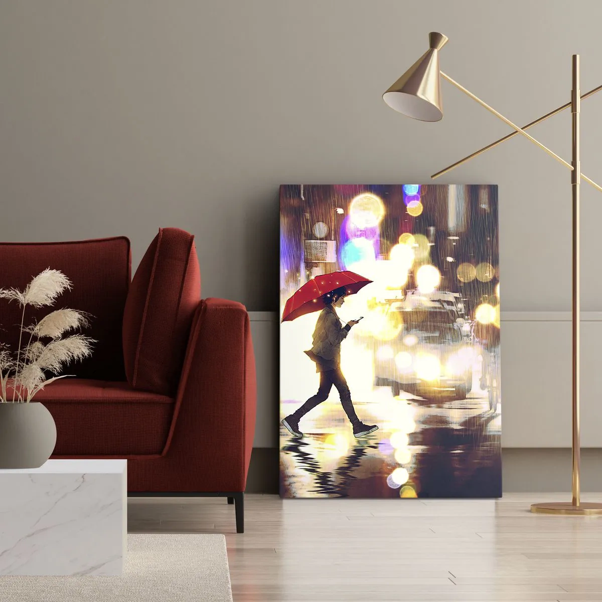 Lærredstryk - Billede på lærred - Alligevel solrigt - 45x80 cm