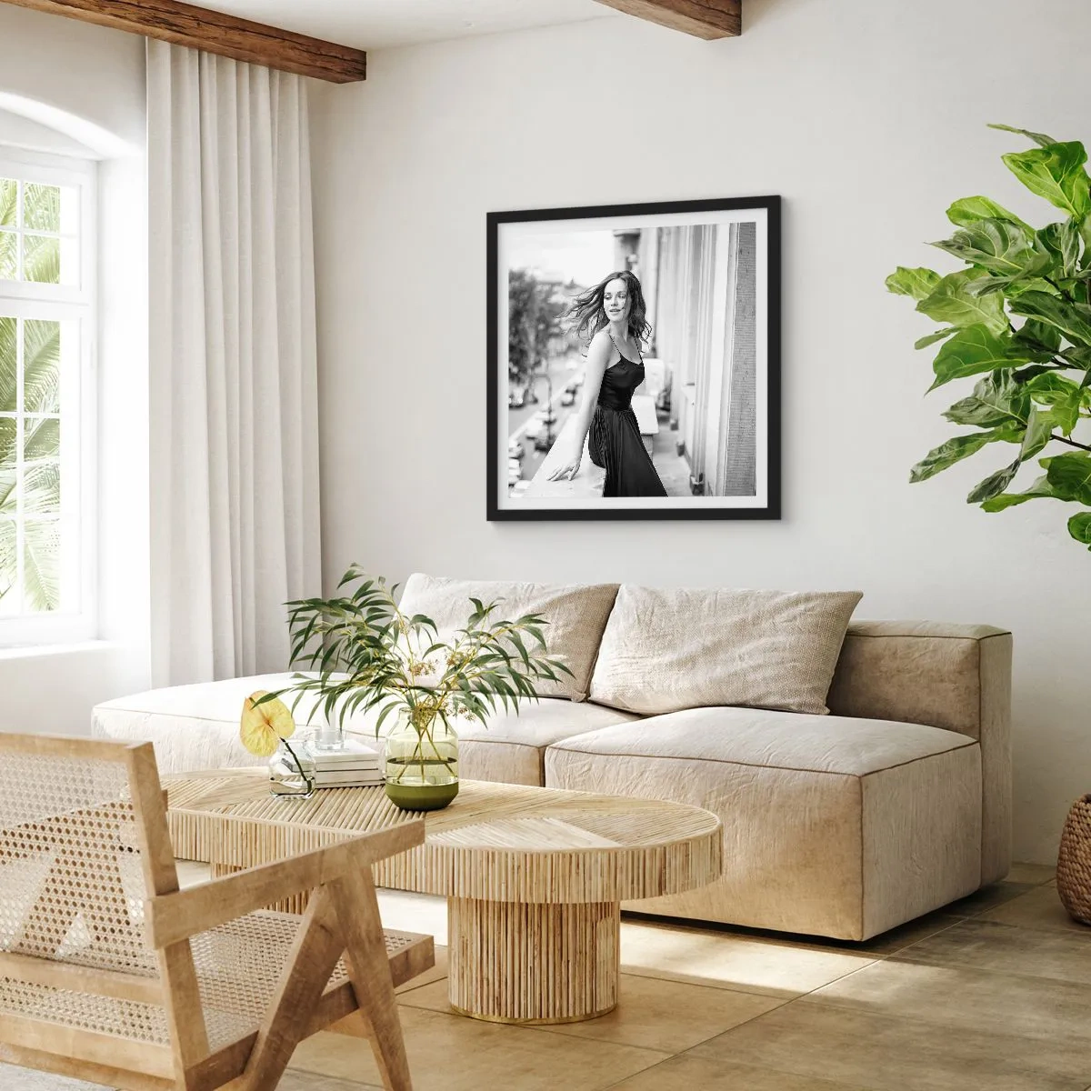 Plakat i sort ramme - Bestemt en pariser - 40x40 cm