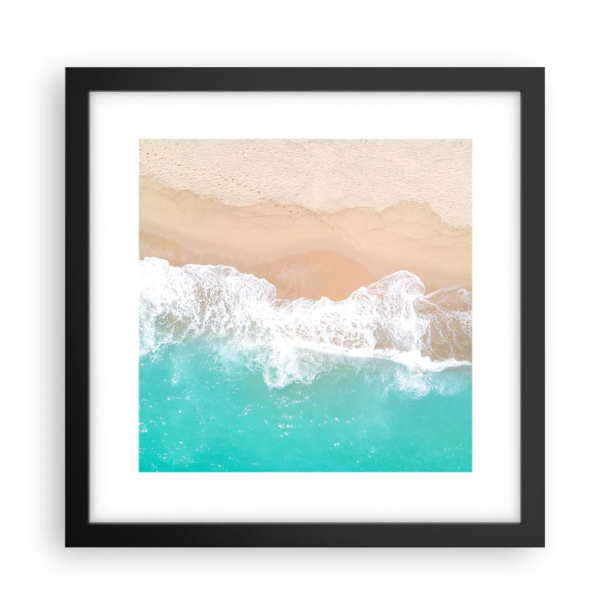 Plakat i sort ramme - Kærlig berøring - 30x30 cm
