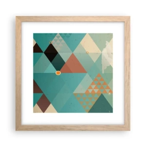 Plakat i ramme af lyst egetræ - Enhed af mangfoldighed, mangfoldighed af enhed - 30x30 cm