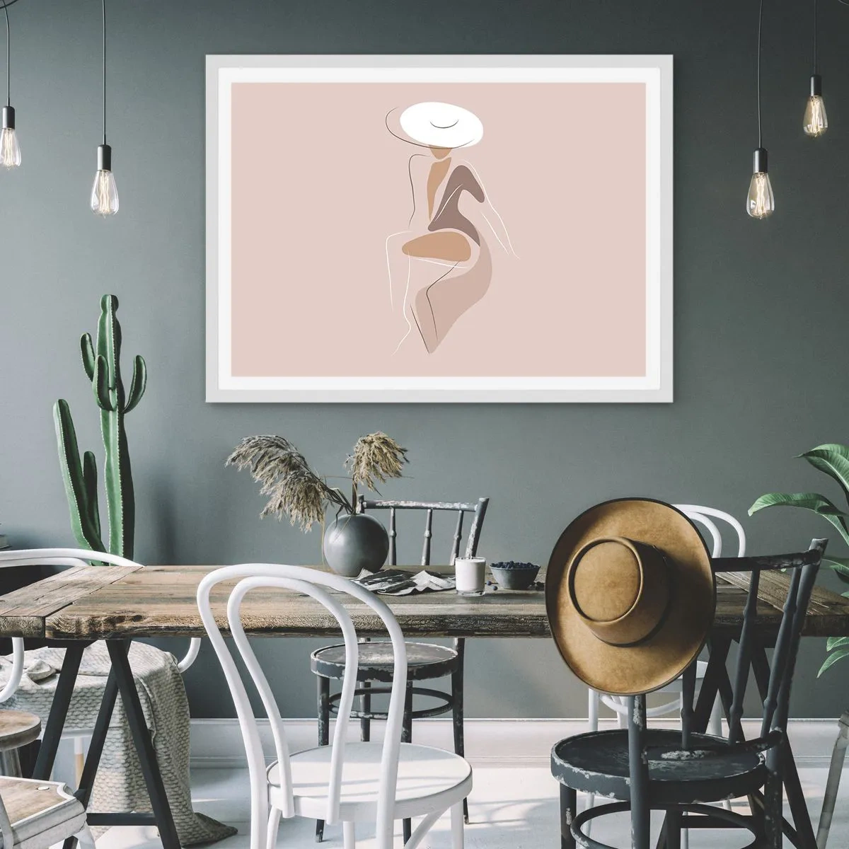 Plakat i hvid ramme - En dame, der skal være - 91x61 cm