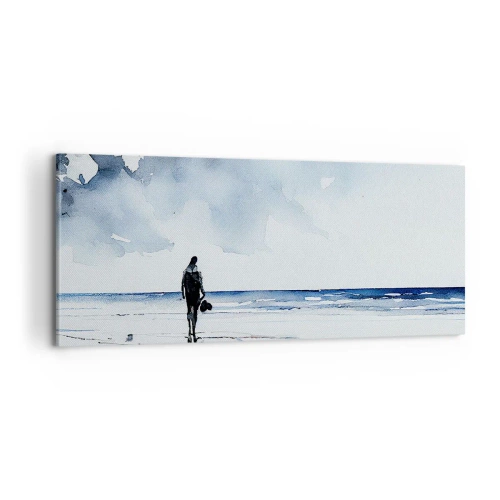 Lærredstryk - Billede på lærred - Samtale med havet - 100x40 cm