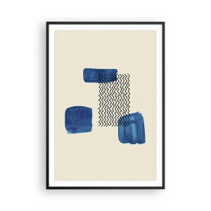 Plakat i sort ramme - Abstrakt kvartet - 70x100 cm