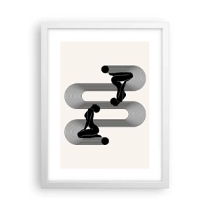 Plakat i hvid ramme - Sensuel symmetri - 30x40 cm