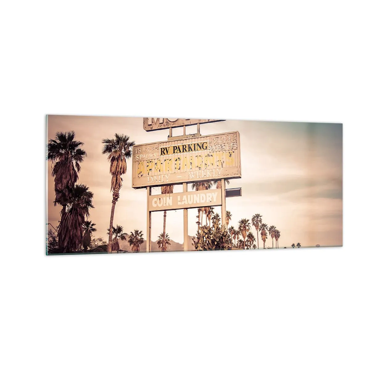 Billede på glas - Her er tiden standset - 100x40 cm