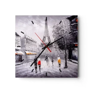 Vægur, Uret - En parisisk spadseretur - 30x30 cm