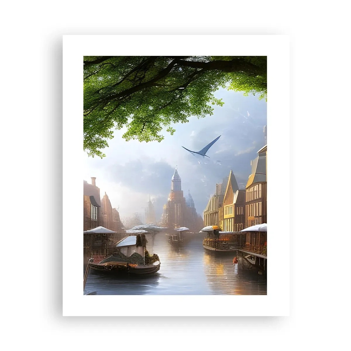 Plakat - Hollandsk bybillede - 40x50 cm