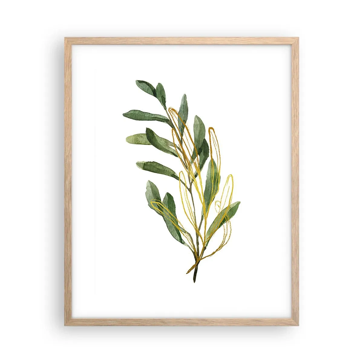 Plakat i ramme af lyst egetræ - Alt, hvad der er godt - 40x50 cm