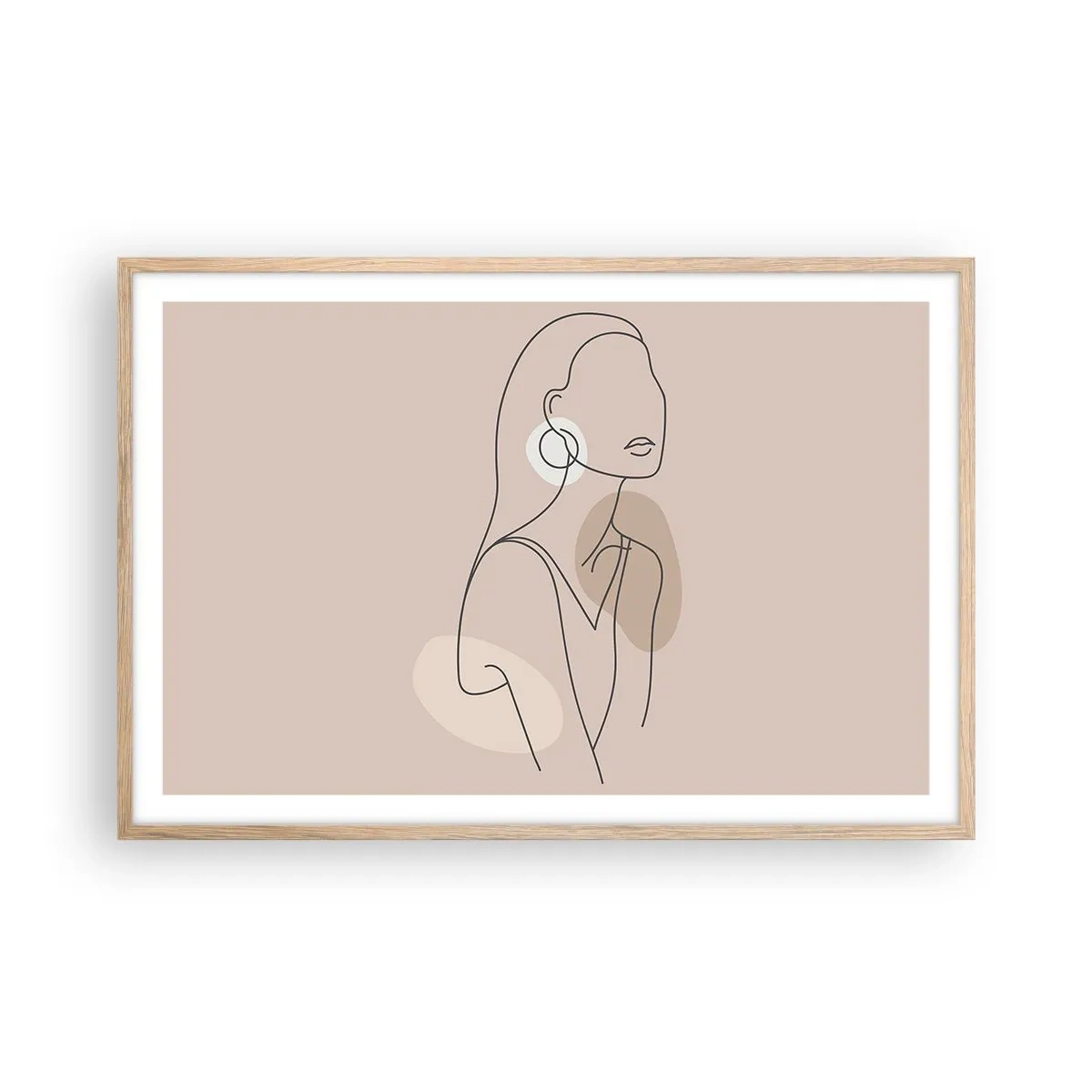 Plakat i ramme af lyst egetræ - Et ikon for pigelivet - 91x61 cm
