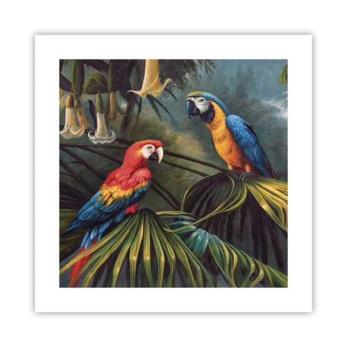 Plakat - Romantik i troperne - 40x40 cm