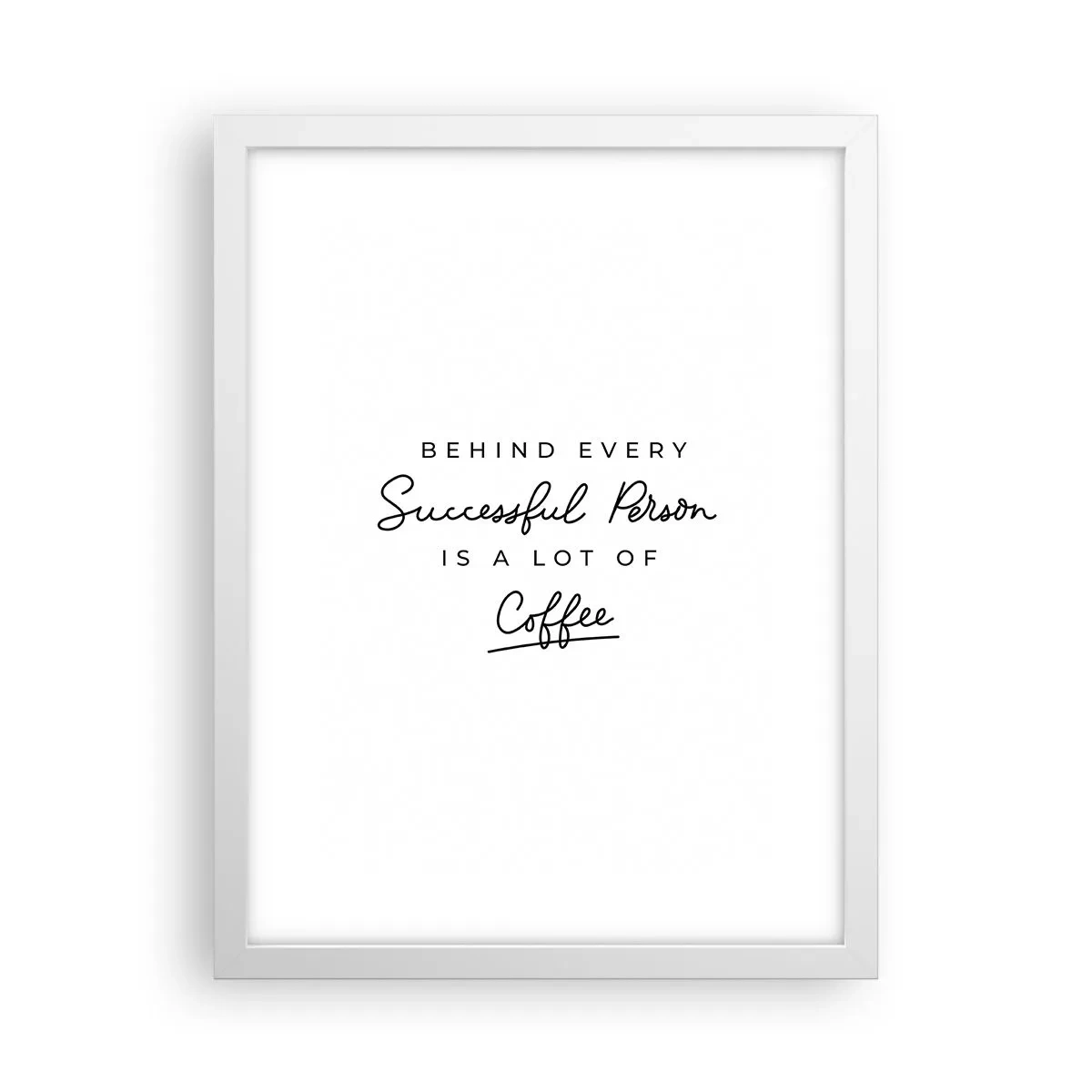 Plakat i hvid ramme - Hemmeligheden bag succes - 30x40 cm