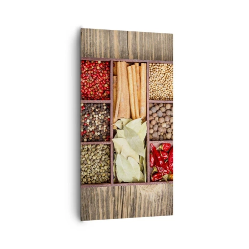Lærredstryk - Billede på lærred - Orden af former, duftbuket af aromaer - 65x120 cm
