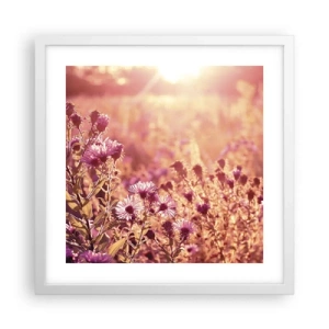 Plakat i hvid ramme - Før sommeren er forbi - 40x40 cm