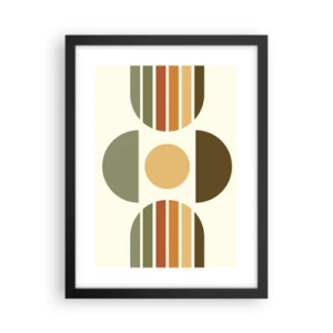 Plakat i sort ramme - I jordfarver - 30x40 cm