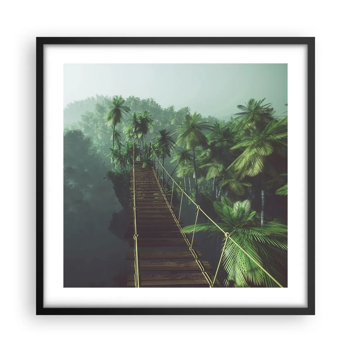 Plakat i sort ramme - Over det kogende grønne - 50x50 cm