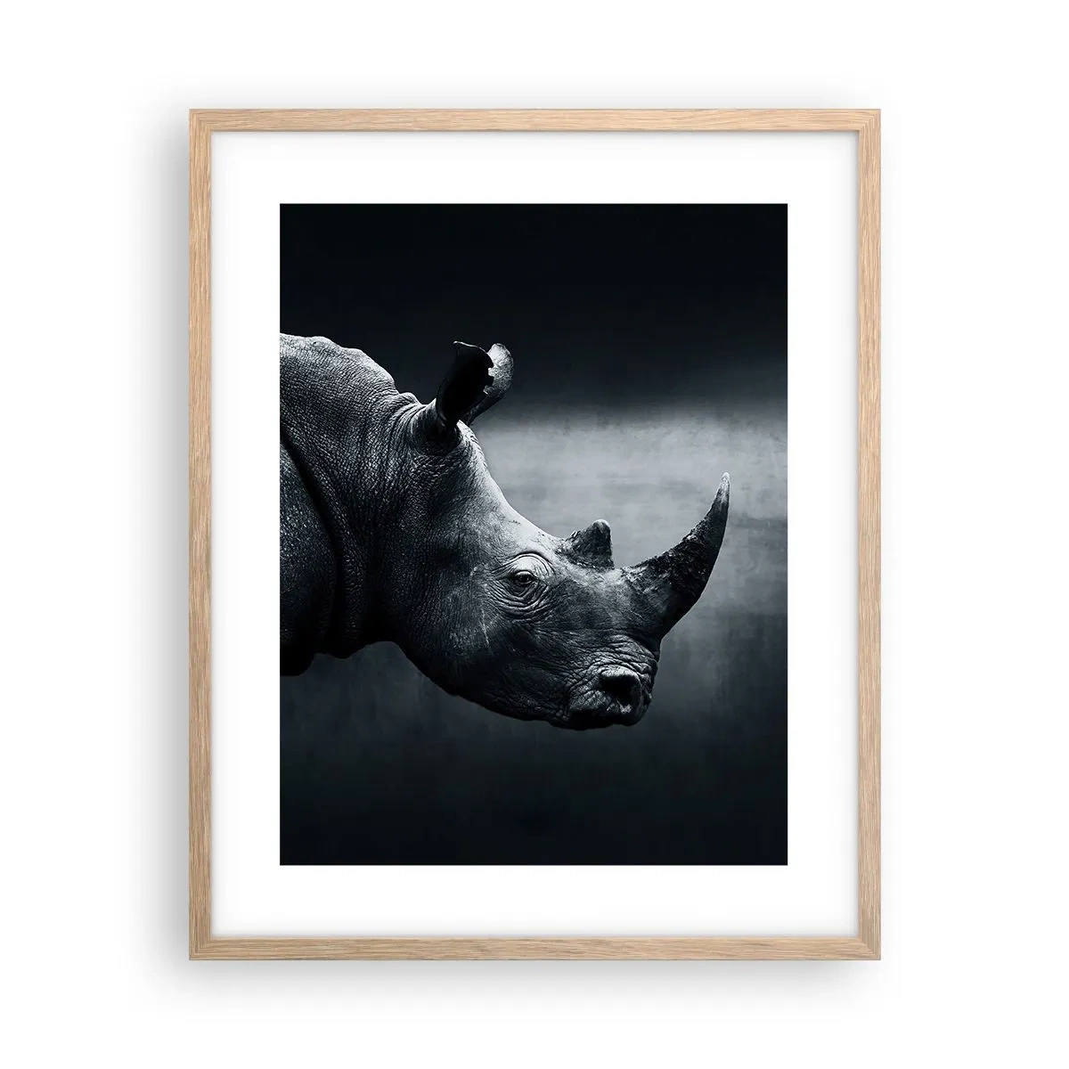 Plakat i ramme af lyst egetræ - Højre profil - 40x50 cm